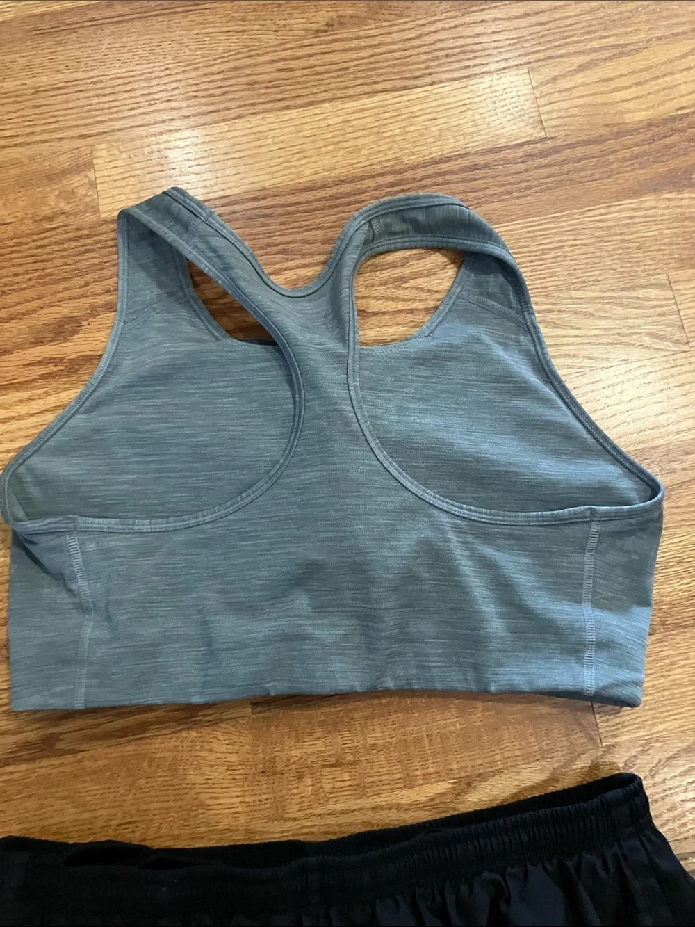 Nike Grey Racerback Sports Bra with Black Running Shorts Sz XL GUC